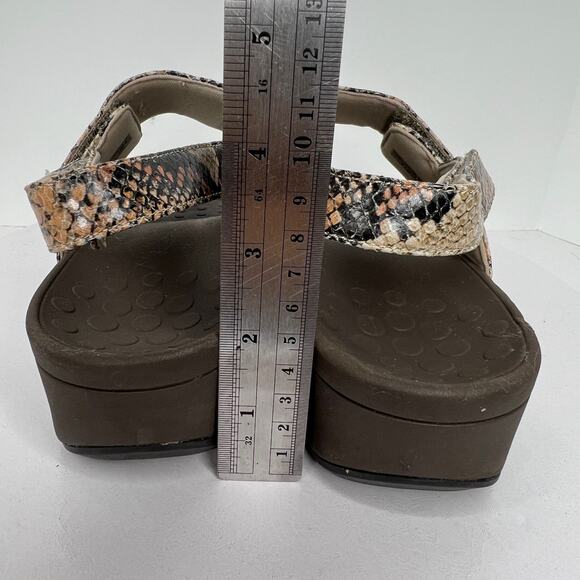 Vionic 7 Womens Pacific Snakeskin Bolinas Sandals Orthopedic Platform Comfort - Picture 5 of 7